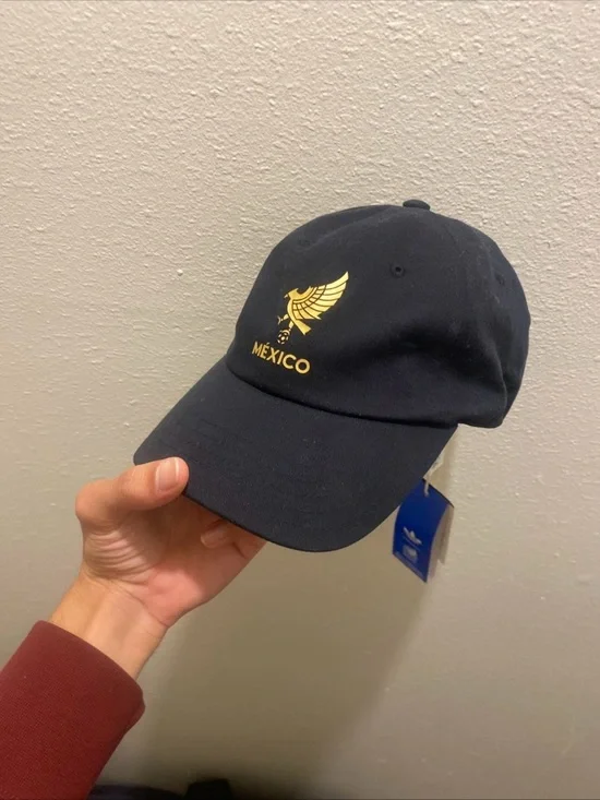 Adidas Mexico 2025 “Mexico de Oro” Style Cap Black/Gold Adjustable OSFL - Picture 3 of 9